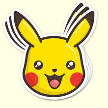 Lot de 5 invitations anniversaire Pikachu en Français | PikaParty | + 5 enveloppes & stickers