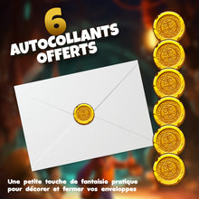 Lot de 6 invitations anniversaire en Français + 6 enveloppes | Thème Chasse aux Trésors | Fête pour les enfants