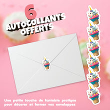 Lot de 6 invitations anniversaire en Français + 6 enveloppes | Petite Princesse Licorne | Fête pour les enfants