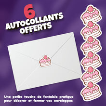 Lot de 6 cartes invitation anniversaire en Français + 6 enveloppes | Thème petites princesses | Fête pour les enfants