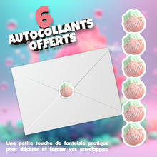 Lot de 6 invitations anniversaire en Français + 6 enveloppes | Petite Sirène aux cheveux bouclés | Fête pour les enfants