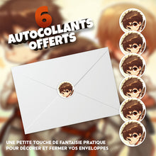 Lot de 6 invitations anniversaire en Français à personnaliser + 6 enveloppes | Thème Judokas dans le style Manga | Fête pour les enfants