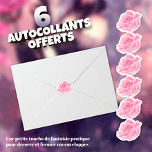 Lot de 6 invitations anniversaire en Français à personnaliser + 6 enveloppes | Thème Princesse aux roses dans le style Manga | Fête pour les enfants